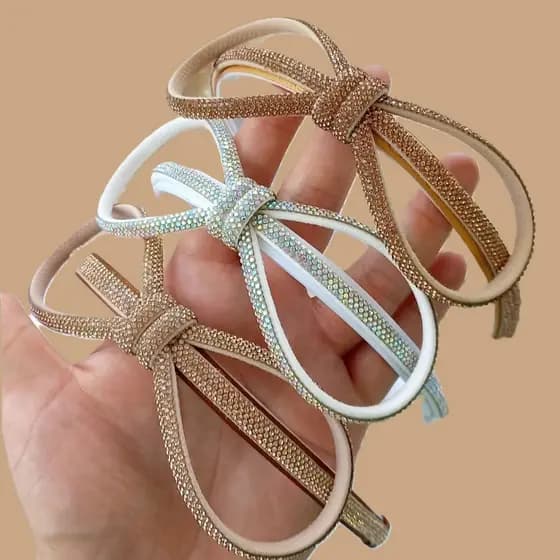 Tiara Infinito - Meia Cana - LUXO - Tiara infantil de Cabelo Menina - Arco de cabelo - Tiara - Tiara Clara