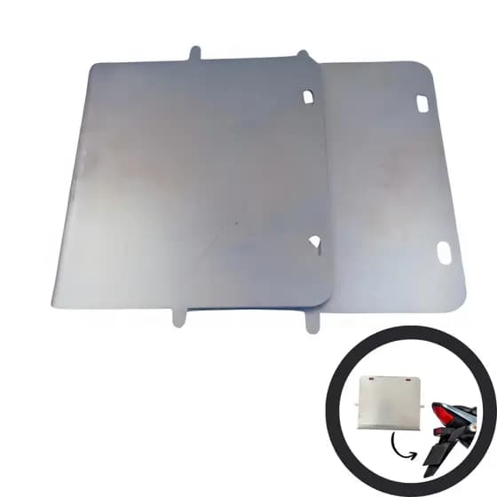 Chapa Placa Moto Mercosul Aço Reforçado 1.2mm Grossa Alta Resistência Cg Fan Titan Yamaha Universal