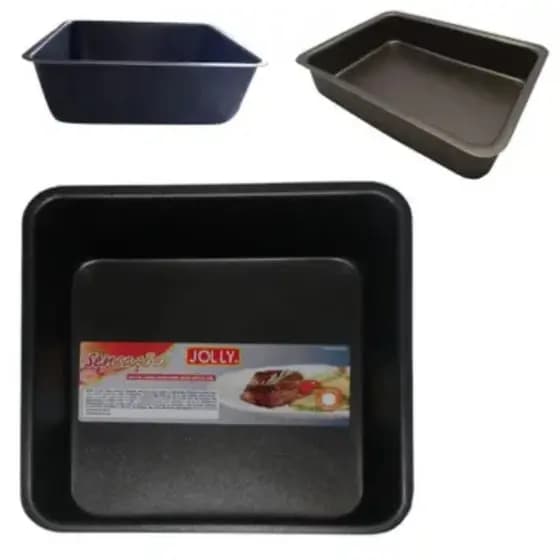 Assadeira Quadrada Forma para Air Fryer Antiadente Alta 18x18cm