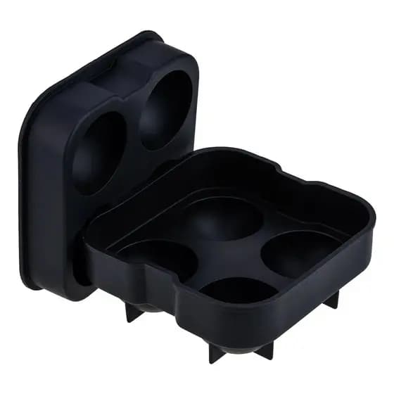 Forma de Gelo 4 Esferas 45MM em Silicone Preta -50°c