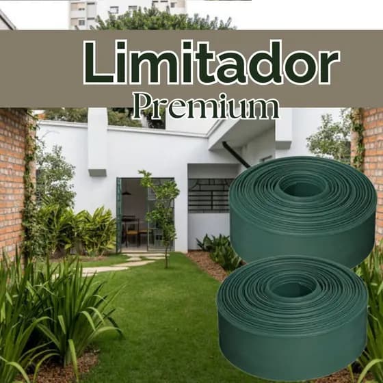Limitador de grama 50m comprimento x 10cm de altura