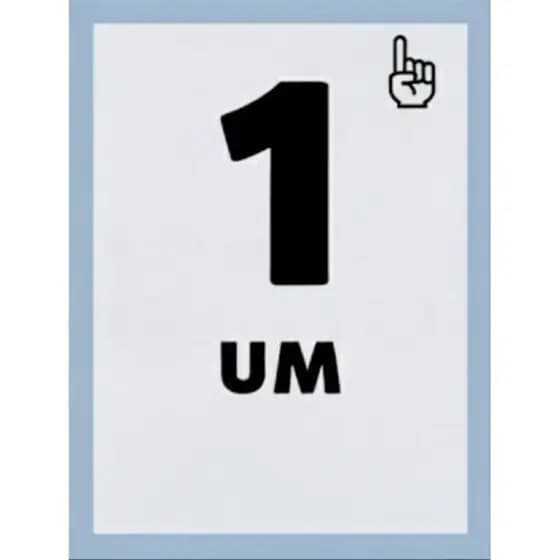 10 FICHAS NUMÉRICAS PLASTIFICADAS Números de 1 ao 10 tamanho 14x20