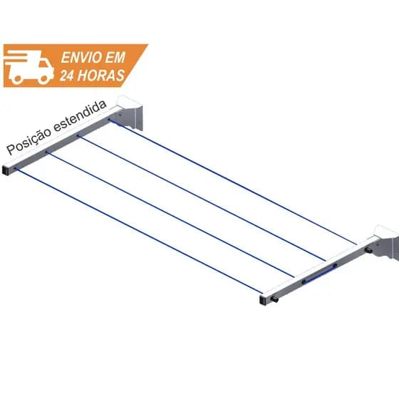 Varal De Roupas Retratil e Recolhivel 17m Ultra Resistente Varal Lavanderia - Barato - Oferta