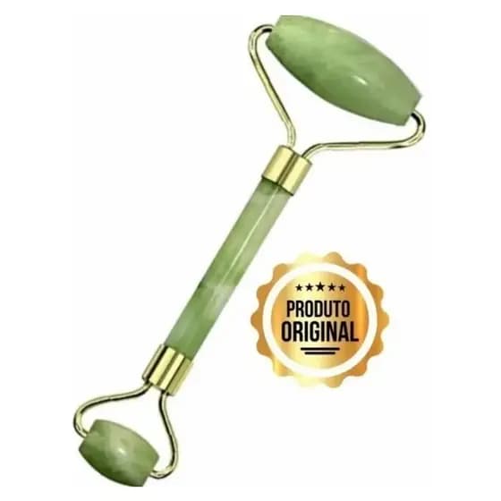 Pedra De Jade Rolo Massageador Facial Anti Estresse Facial - Oferta