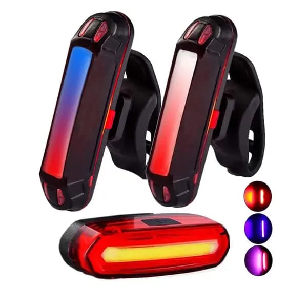 Sinalizador Recarregável com Led 100 Lumens USB Luz Bike Bicicleta