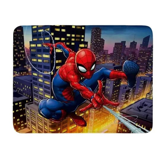 Tapete Quarto Infantil Criança Kids Macio Tatame Antiderrapante Menino Personagem Homem Aranha Azul