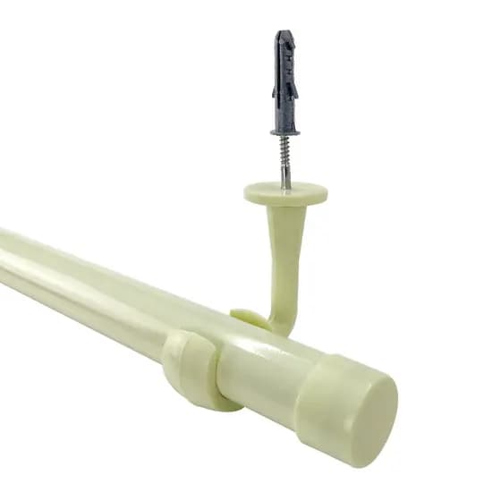 Varao Cortina Suporte Teto Decorativo Barra Grossa 28mm Simples 3 Mts Sala Quarto Bastao Palha Luxo