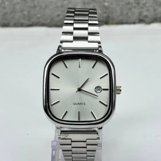 Relógio Masculino Retro Vintage Slim Quadrado Aço Inoxidável