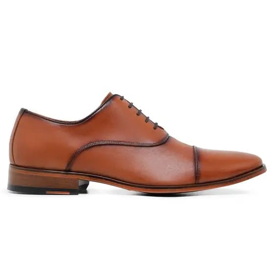 Sapato Social Oxford em Couro Bico Redondo Sapato Casamento e Eventos Especiais