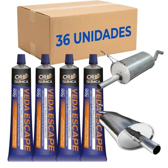36 Cola Adesivo Veda Escapamento de Alta Temperatura Carro Moto Caminhão