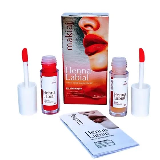 Henna Labial Makiaj - Rosa e Vermelha