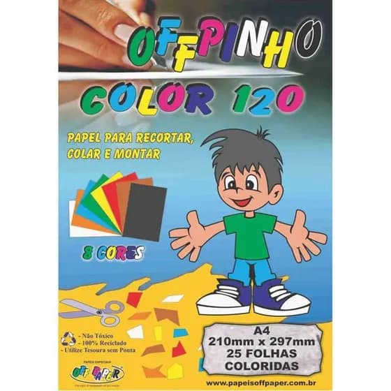 Bloco P/ Educação Artística C/45 Folhas em 8 Cores Sortidas
