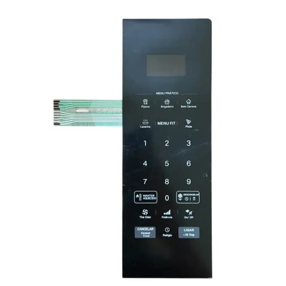 TND Membrana Teclado para Micro-ondas compatível com Philco PM27 PM 27 Preta