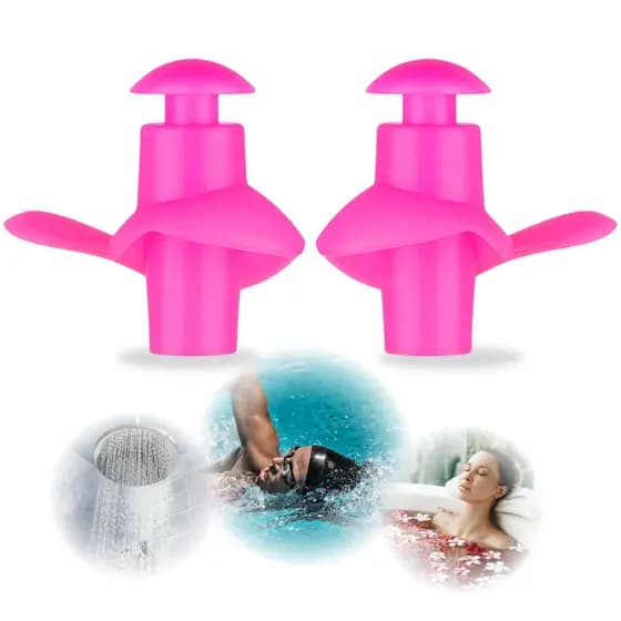 Abafador De Som Silicone Reutilizável Para Dormir Estudar Tampão Rosa