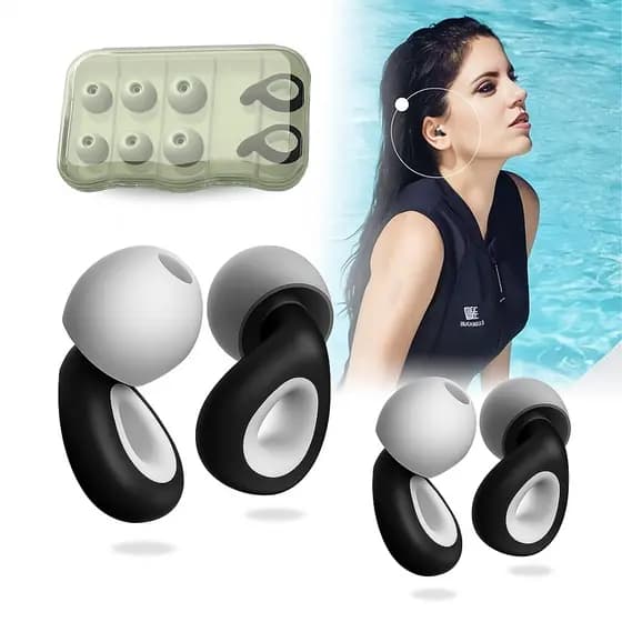 Tampão De Ouvido Profissional 3 em 1 Abafador De Som Em Silicone Com Estojo