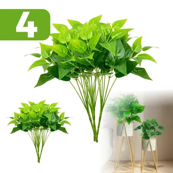 Planta Artificial Jiboia Samambaia Folhas Decorativa Para Sala