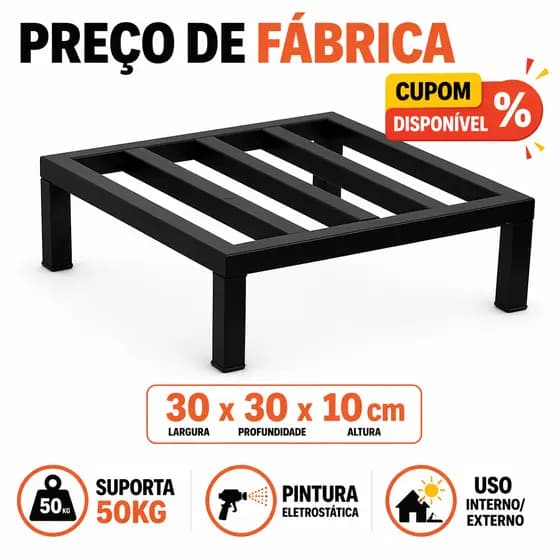 Suporte para Vaso Botijão Aço Carbono Reforçado Resistente
