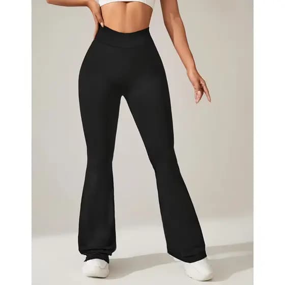 Calça Legging Feminina Flare Bailarina Academia Yoga Fitness Treino Bloguerinha Tecido Premium