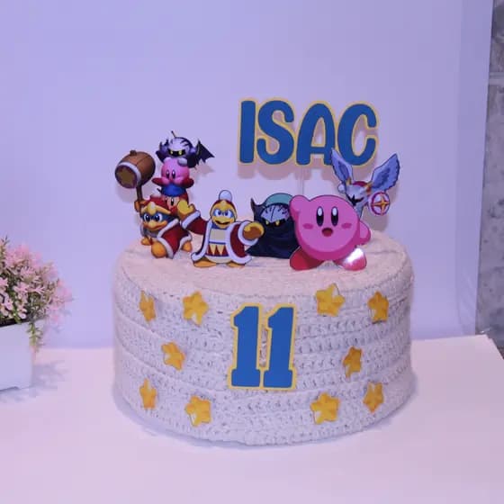 Topo de bolo personalizado, tema: Kirby