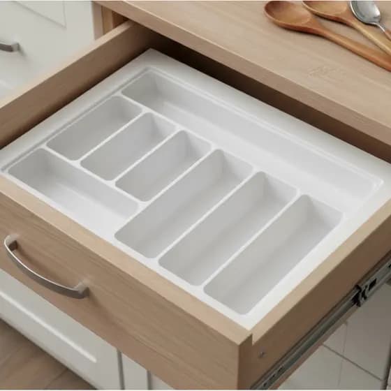 Divisor Porta Talheres Separador Gaveta Branco Lj-040