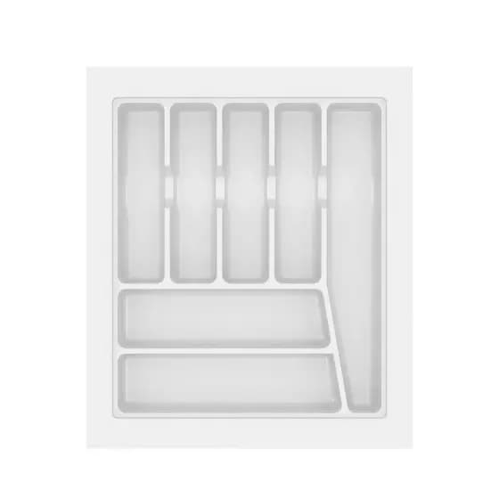 Organizador Talheres Gavetas Divisórias Garfo Colher Porta Utensílios Separador Branco