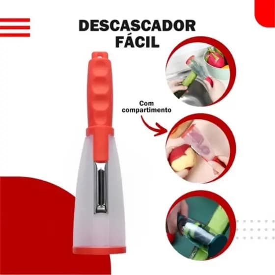 Descascador de Frutas e Legumes Inox com Reservatório 20cm