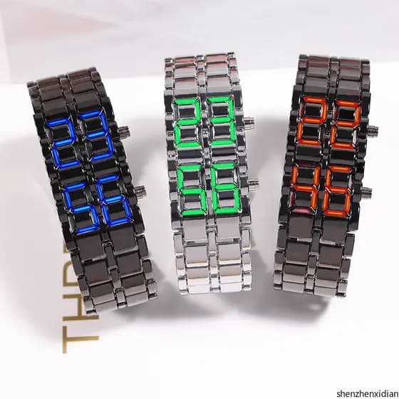 Relógio Eletrônico De Pulseira Lava De Casal Versátil Eletrônica De Corrente