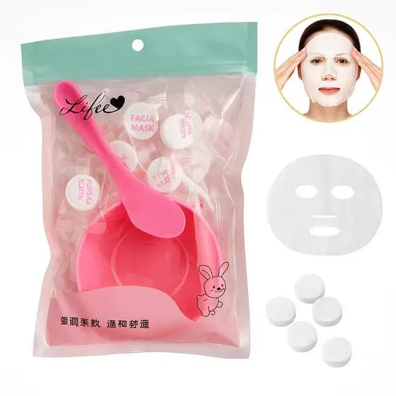 Kit Skincare com Espátula Cubeta, Limpeza Facial e Hidratação 50 mascara descartavél envio rapido