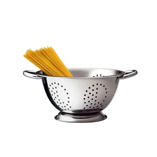 Escorredor Macarrão Massas Legumes De 24cm Aço Inox Com Alça