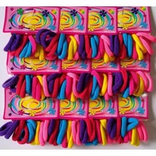 (30 Elásticos) Elástico para amarrar cabelo xuxinha rabico preto e colorido 6/24/36/72 unidades de elástico