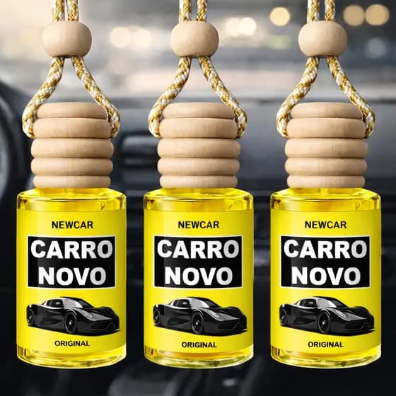 Kit 3 Aromatizantes Automotivos NEWCAR Cheirinho Carro Novo Essência Concentrada Aroma Duradouro