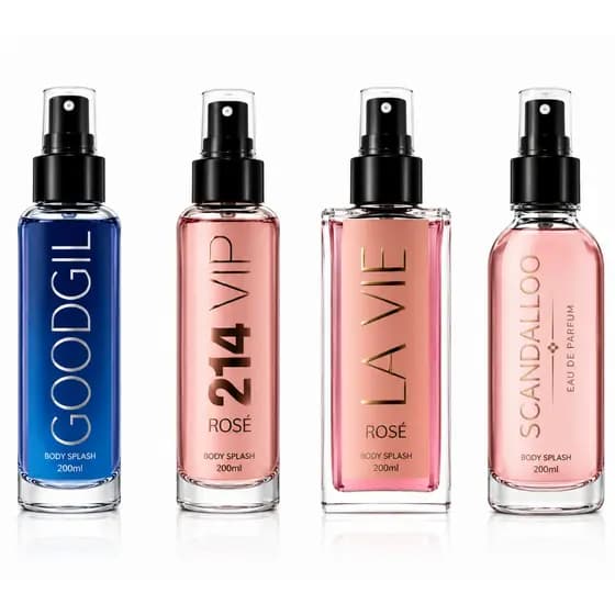Kit 4 Perfumes Femininos Premium Essência Concentrada Aroma Sofisticado Duradouro