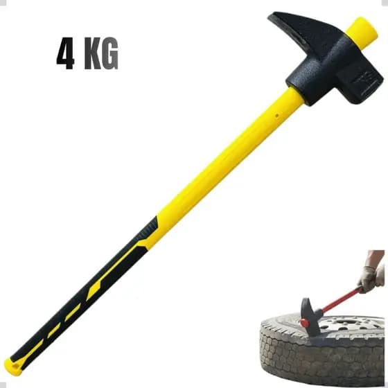 Marreta 4 kg Cunha Com Cabo De Fibra Indestrutível Marreta de Desmontar Pneu Profissional