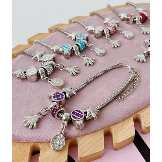 Pulseira Berloque Inspiração AÇO INOX - Abacaxi