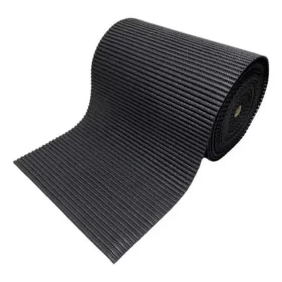 Tapete Passadeira Antiderrapante Emborrachada Soft 43cm Preto 2 Metros