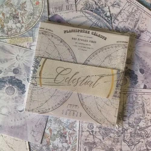 Papéis para scrapbook Vintage Celestial Journal planner Diário Colagem Penpal Agenda 20 pçs