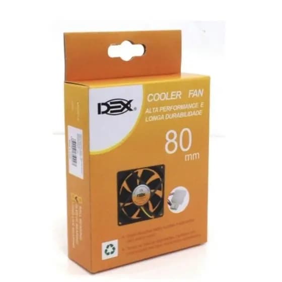 Cooler Fan Para Gabinete Dex 80mm Preto 2 Conectores (preto)