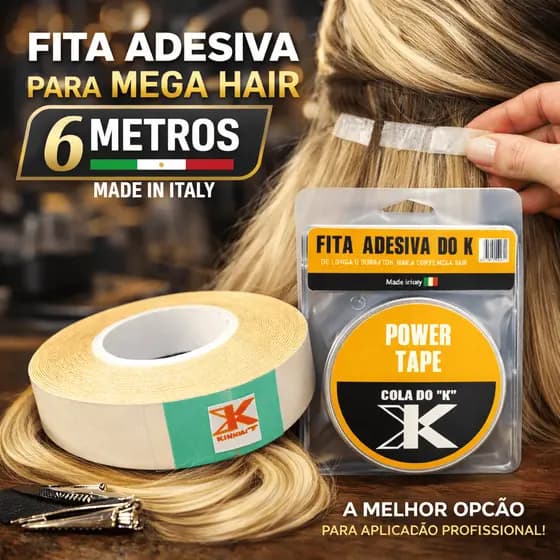 Fita Adesiva Para Mega Hair Longa Duração Power Tape Do K Original