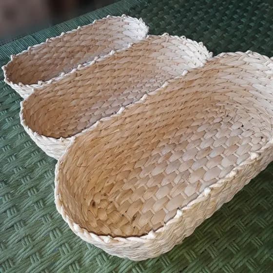 Cesto Oval Palha de milho Porta Pão (P,M,G) - Pãozeira Artesanal palha de milho.