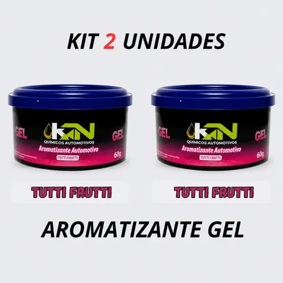 Kit 2 Fragrância para carro novo Cheirinho automotivo em Gel Tutti Frutti órbi KN