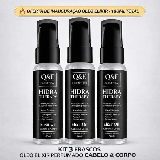 Elixir capilar e corporal | brilho intenso | Mix de óleo capilar e Corporal Perfumado e Marcante