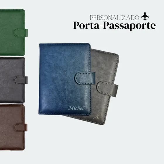 Porta Passaporte Personalizado com Fecho Magnético