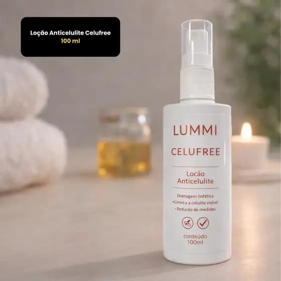 LUMMI Loção Corporal Anticelulite Celufree 100ML 🔥 Pele Lisa, Firme e Uniforme