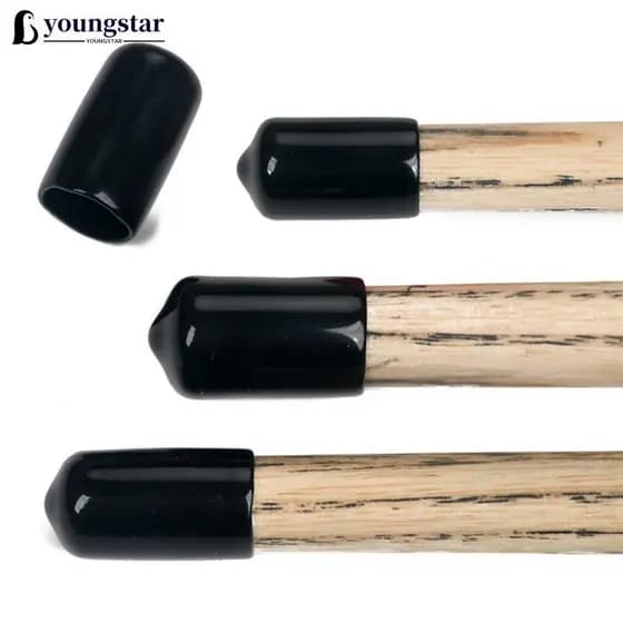 YOUNGSTAR 3PCS/6PCS Tampa Protetora De Borracha Para Taco De Bilhar Black Eight Snooker Ponta Do À Prova De Umidade G4H2