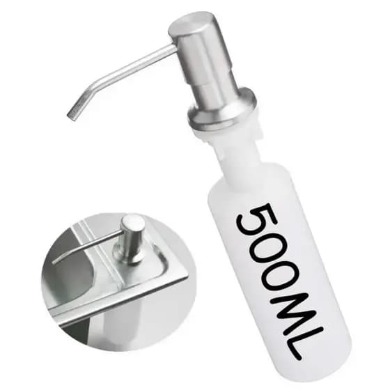 Dispenser Detergente/Dosador Cozinha Porta Sabonete Liquido Embutir 500 ml