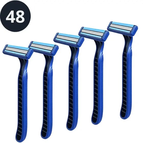KIT 48 BARBEADORES COM 3 LAMINAS COM FITA LUBRIFICANTE BARBEAR PRECISO