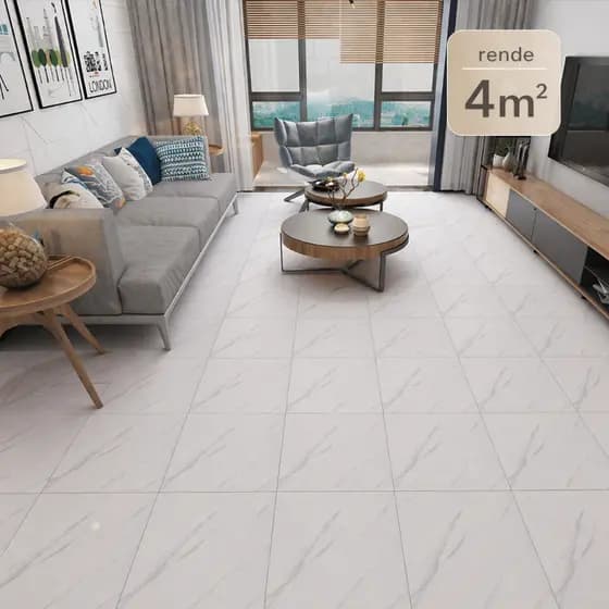Piso adesivo 45x45cm antiderrapante , moderno , lavável ,estilo mármore chão ou parede Kit com 4m²