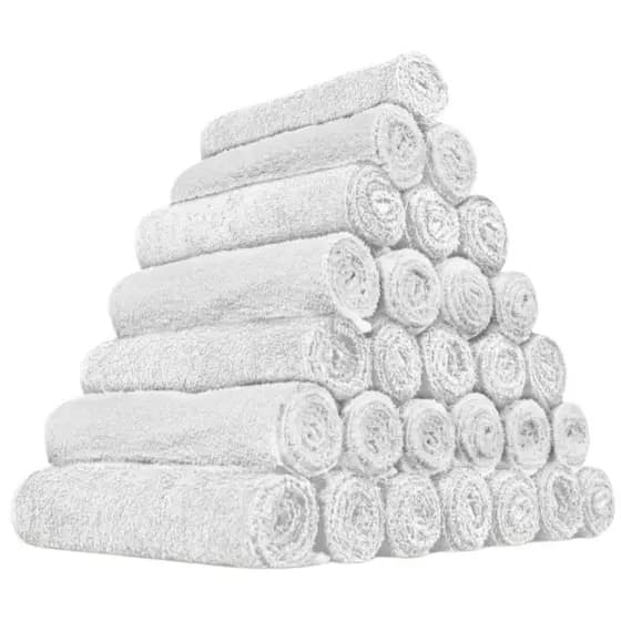 Kit 10pçs Toalha Para Cabelo 100% Algodão 45x70cm Alta Absorção Salão De Beleza