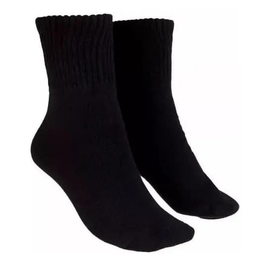 Kit 60 Pares Meia Masculina Esportiva Preta Algodão Atacado