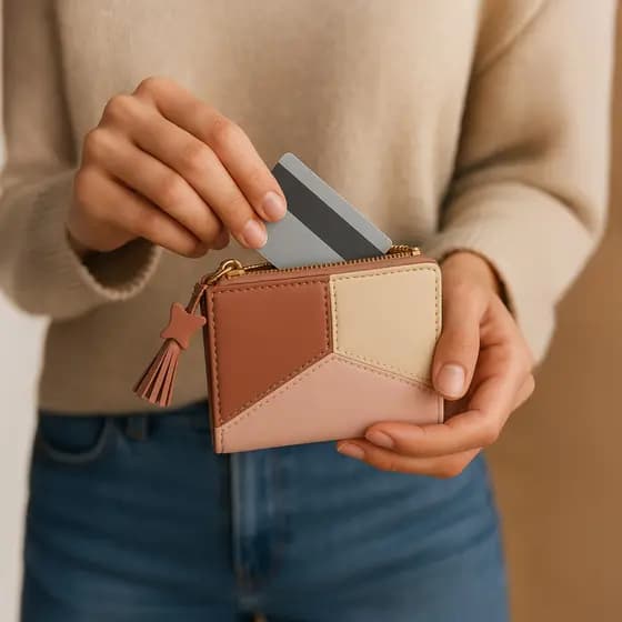 Kit De 1 Até 3 Carteiras Bolsa mão Feminina Pequena Multifuncional Organização, Estilo e Elegância